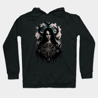 Girl, aesthetic, Occult, Unholy, grunge, Emo, Punk, Satanic, e girl, egirl, goth, baphomet, punk rock, death metal Hoodie